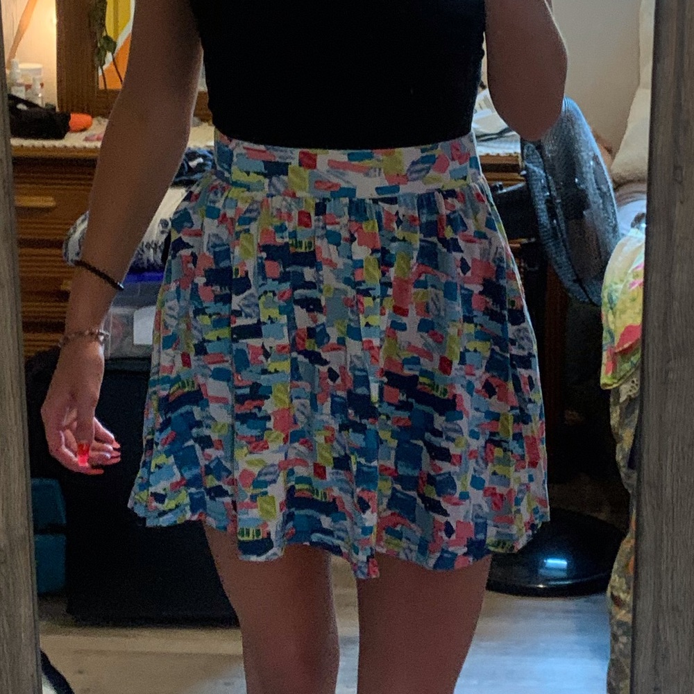 Multicolor pattern skirt